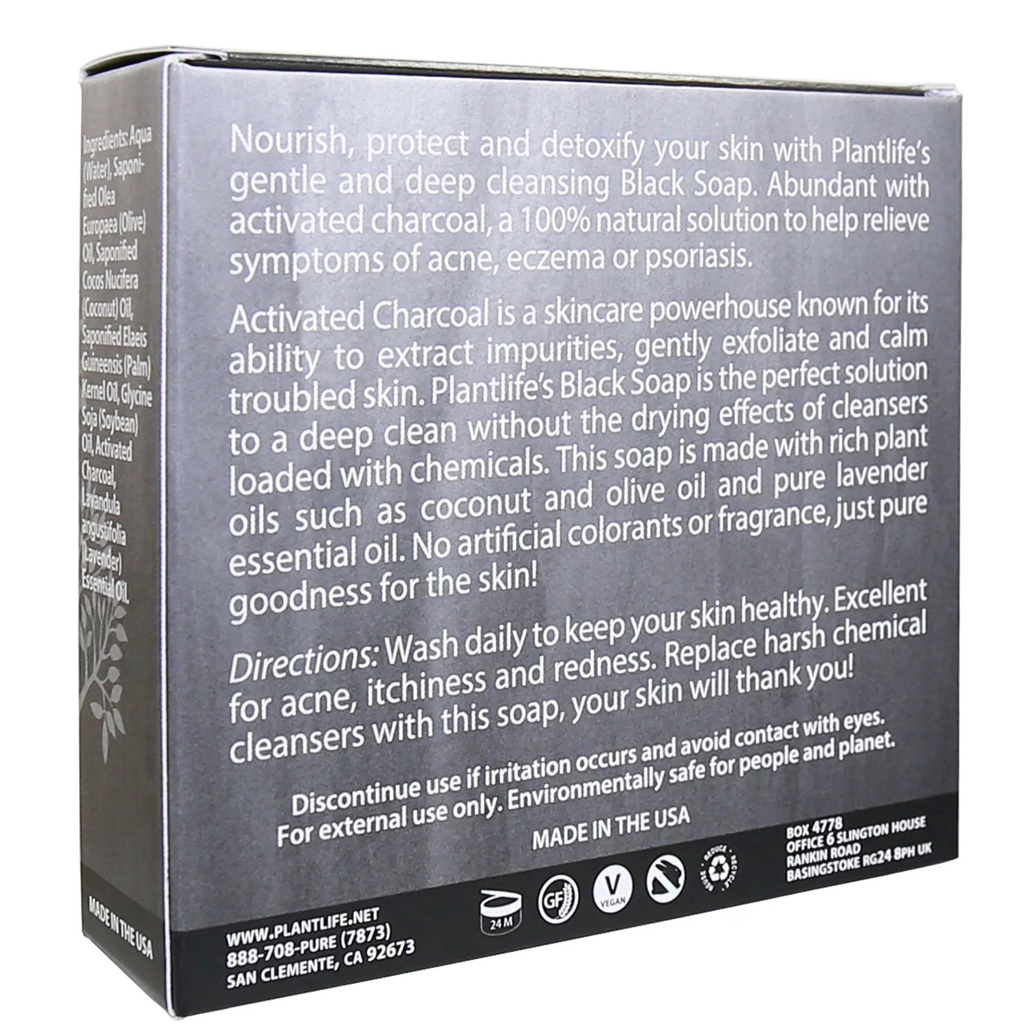 Black Bar Soap with Activated Charcoal - Image 7